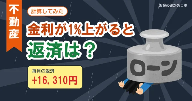 【2026年10月最新版】住宅ローン金利が1%上がると返済額はいくら?3,500万円で計算