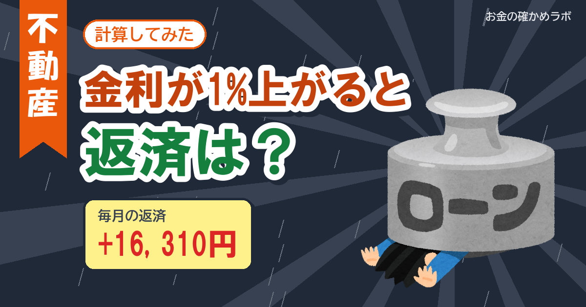 住宅ローン金利が1%上がると返済額はいくら?3,500万円で計算
