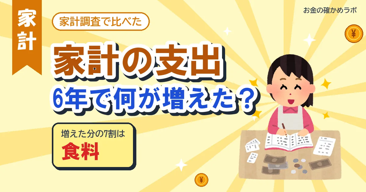 家計の支出、6年で何が増えた